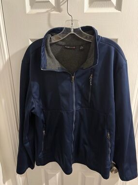 Swiss Tech Navy Blue Softshell Jacket with Gray Lining